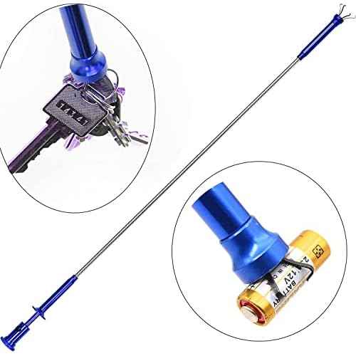 Claw Pickup Tool Flexible with Magnet,24", Magnetic Pickup Tool, 4-Claw,Grabber for Kids£¬Also The Surprise Gifts for Father, Boyfriend on Birthdays, Valentine's Day, Father's Day,Christmas (Blue)