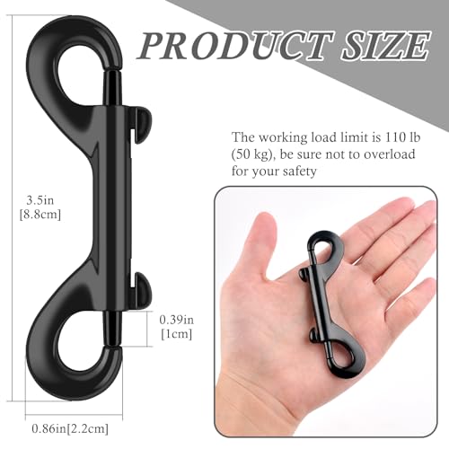 ERKOON 4 Pack Heavy Duty Zinc Alloy Double Ended Snap Hooks 3.5 Inch 110lb Load