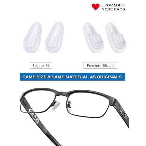 Replacement Nose Pads for Oakley Socket 5.5 OX3218/Socket 5.0 OX3217/Socket Ti OX5019/Steel Plate OX3222/Contrail Eyeglasses