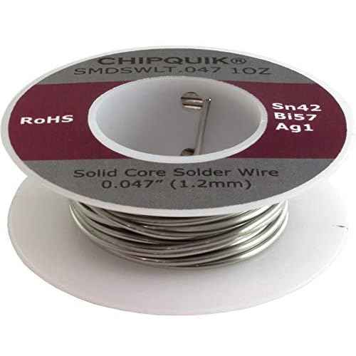 Chip Quik SMDSWLT.047 1OZ Sn42/Bi57/Ag1 .047" Solder Wire 1oz Spool