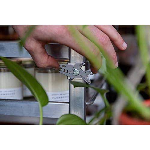 KeySmart AllTul Shark - 4-in-1 Everyday Carry Multi-Purpose Keychain Multitool with Bottle Opener, Wrench, Philips Head, and Flat Head Ideal Utility Tool for Camping, Fishing Etc.