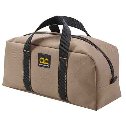 Custom Leathercraft1107 2 Pack Medium and Large Utility Tote Bag Combo,Black/Beige