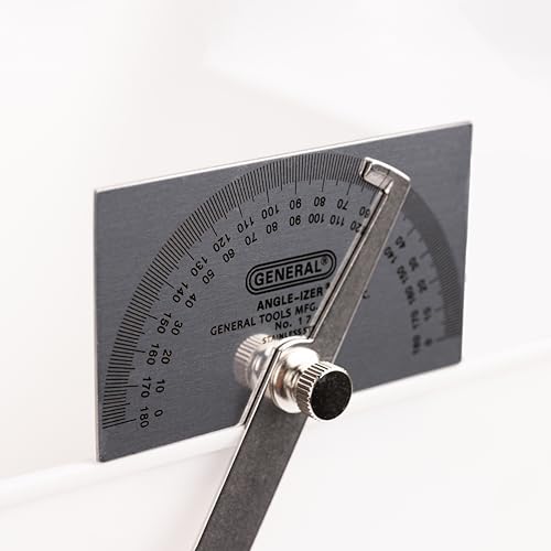 General Tools Square Head Protractor & Angle Finder for Carpentry & Framing - 6" Arm (Variation: Square Head / Angle Finder)