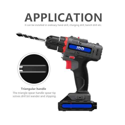 10 PCS 1/4 Inch Carbide Drill Bit Tile Glass Drill Bits 3-Flats Shank Masonry Cement Drill Bit Set for Concrete, Marble, Plastic, Brick, Tile, Wood, Cement