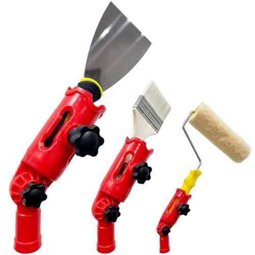 Multi-Angle Paint Brush Extender for High Ceiling, 1 PCS Extension Pole Attachments with Rotating Head for Paint Rollers, Great for Walls, Corners, Edges