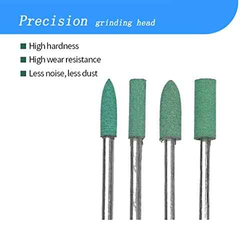 Luo ke 20 Pcs Rubber Polishing Bits, 1/8'' Shank Silicone Rubber Buffing Tools Polishing Kits for Rotary Tools