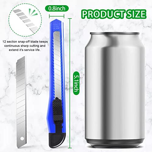 TIFICAL 4 Pack Retractable Utility Knives - 9mm Snap-Off Box Cutters for Office & Home