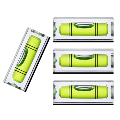 GEONASSUR 40mm Magnetic Mini Bubble Levels, 4 Pack (Small) - Robust Iron-Magnet Front