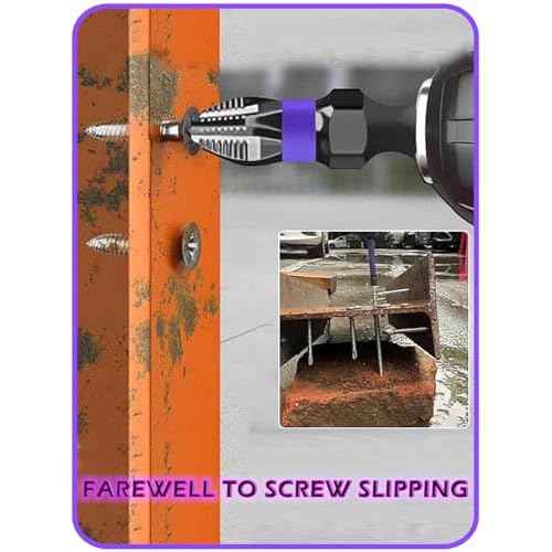 Magnetic Screwdriver Bits - #2 Impact Phillips Bits (6" Long), S2 Steel Magnetic Drill Bits, Anti-Slip Hex Shank for Drills, Screwdrivers & DIY/Professional Use (6 inches - 6 Pcs)