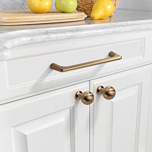 Asidrama 10 Pack 5 Inch Champagne Bronze Cabinet Pulls - Heavy Duty Kitchen Handles