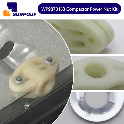 Compactor Power Nut Kit WP9870163 for Whirlpool KitchenAid Maytag - Replaces 9870163