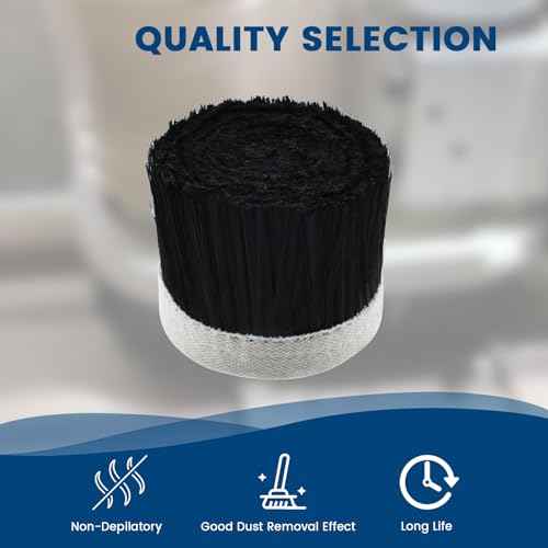 CNC Vacuum Brush, 1m x 70mm Nylon Dust Shoe Brush, Vacuum Cleaner Engraving Machine Dust Cover for CNC Router, Spindle Motor Milling Machine (Black)