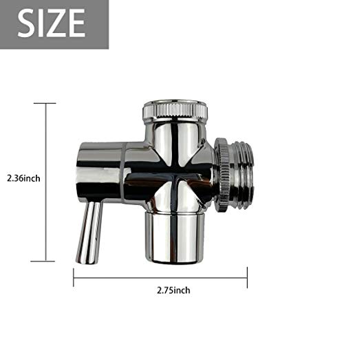 Brass Faucet Diverter Valve with Aerator - Sink to Garden Hose Adapter for Bathroom & Kitchen