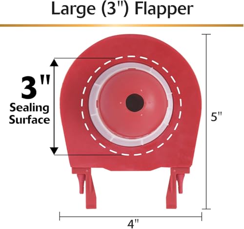 Korky 3-Inch Premium Toilet Flapper - Large Size, Chlorine Resistant Rubber, Model 1