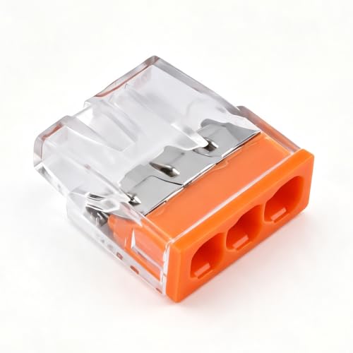 JINHconnect 3-Conductor Wire Connectors Kit 100pcs Push-In Nuts for 18-13 AWG Wiring