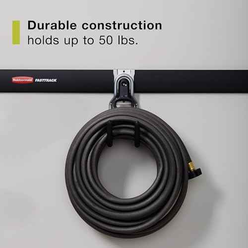 Rubbermaid FastTrack Utility Hook Garage Wall/Tool Hanger Wall Mount and Heavy Duty Tool Hanger for Home/Garage/Wall/Shed Organization