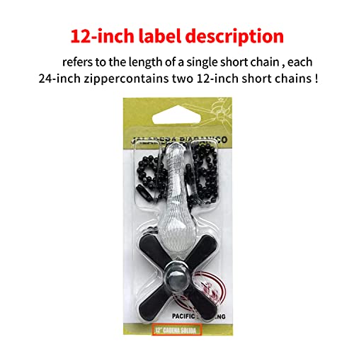 EIKOSON 24-Inch Extra Long Ceiling Fan Pull Chain with Frosted Glass Bulb - Decorative Fan Cord, Fits All Standard 3mm Fans, Orb Variant