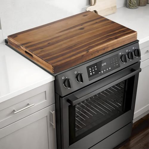 Tidita Walnut 30x22 in Stove Top Cover/Noodle Board for Electric Stovetops, Extra Counter Space