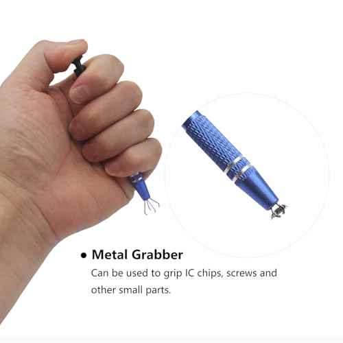 No-Clean Flux Paste, Solder Wick & Electronic Small Parts Pickup Kit, Soldering Flux 10cc/Bottle (2PACK), 10Ft Desoldering Wick, IC Pickup Tool (1 stick)