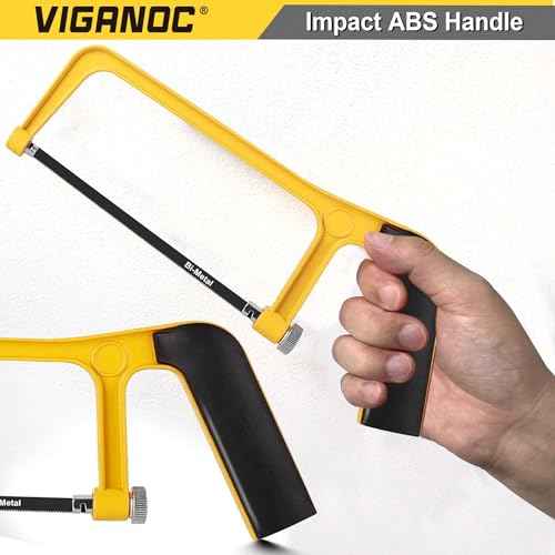 6-inch Mini Hacksaw Frame- 150 mm Extra Fine Cut Junior Handsaws, Hacksaws with Bi-Metal Blade for Wood and Metal