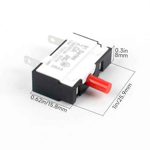 914592-01 Push to Reset Thermal Breaker Switch for Dyson Dc25 dc24 Animal, Floor Upright Vacuum Cleaners - Vacuum Overload Reset Switch, Brush Reset Switch #DY-914592-01 125/250VAC 2A