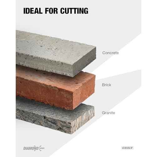 CRALY 4-1/2 Inch Super Thin Segmented Diamond Blade, 7/8 in Arbor, 4.5'' Diamond Stone Blade for Angle Grinder & Masonry Saw, Diamond Cutting Wheel for Cutting Concrete, Brick, Granite, Block