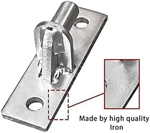 2 Pack Wall Mount Gate Hinges, Heavy Duty Wall Plate Hinges, Outdoor Chain Link Fence Gate Hinges Fence Post Link Gate Hinge, with 5/8 Hinge Pin (Screws Not Included)