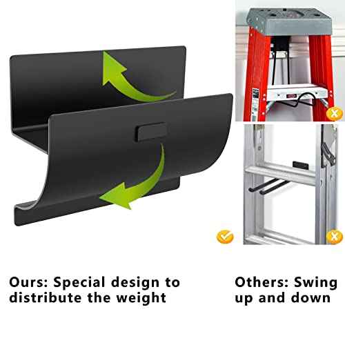 Heavy-Duty Ladder Hanger-Wall Mount Ladder Hook-Garage Wall Wheelbarrow Hangers-4 Pack