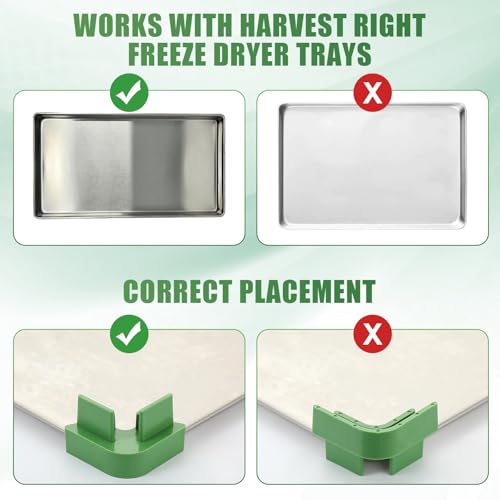Briwooody 16 Pcs Green Tray Stackers for Harvest Right Freeze Dryer