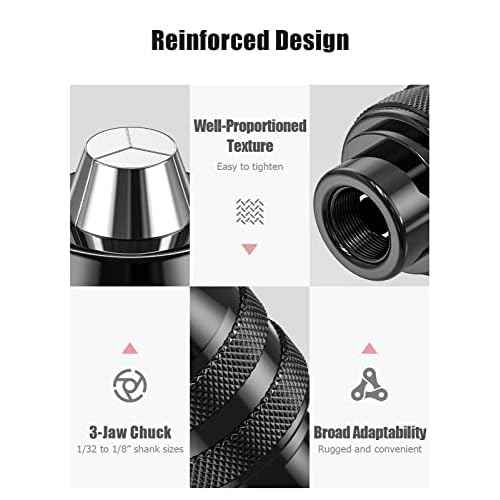 Drill Chuck Collet Set for Dremel, 14PCS 1/32" to 1/8" Replacement 4486 Drill Keyless Bit Chuck Shank Rotary Tool Quick Change Adapter