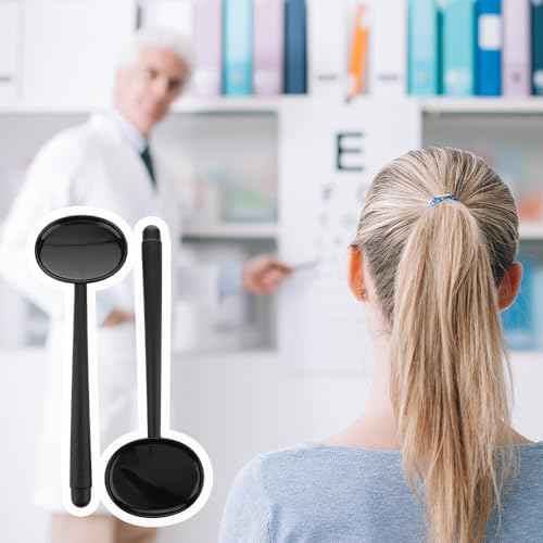 4 Pack Black Handheld Eye Occluder Plastic Vision Optics Optometry Instrument for Eye Chart Exam