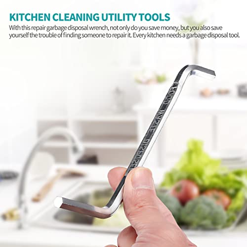 LitKiwi Jam-Buster Garbage Disposal Wrench, Silver – 1 Pack, 1 Variation