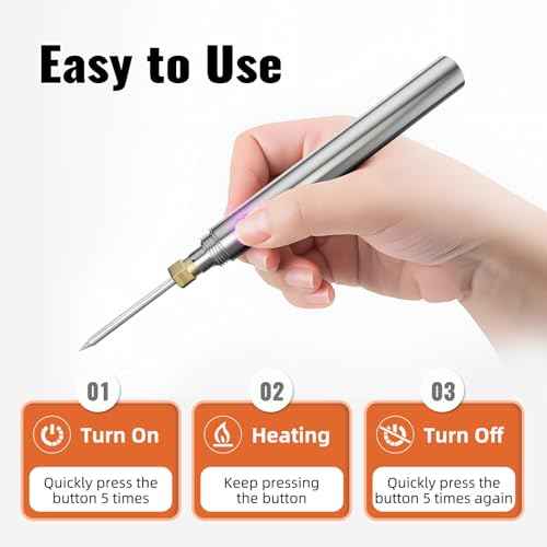 SEQURE P15 Cordless Soldering Iron Kit, 5V 15W USB Portable Soldering Iron with Rechargeable 1100mAh Battery, Electric Soldering Gun Pen with 3 Tips for Indoor & Outdoor Repair Electronics, Appliance