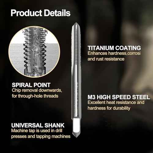 M5 x 0.8 Straight Flute Thread Tap and 4.2mm Twist Drill Bit Set, High Speed Steel (HSS 6542) & M35 Cobalt, Metric Machine Screw Threading and Drilling Tool for Metalworking