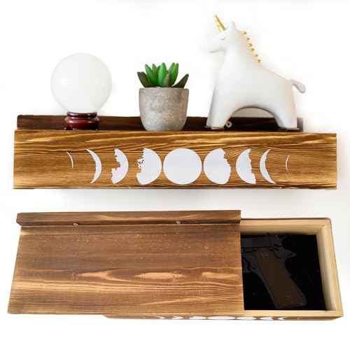 Hidden Gun Sotrage Shelf - Concealment Furniture - 14.4'' Wide Hidden Storage Wall Decor - Concealment Shelf for Home