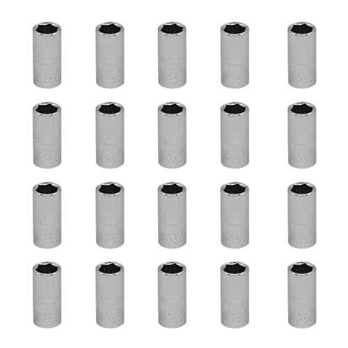YXQ 8mm Sockets, 6 Point 1/4 Inch Drive Shallow Socket Set, 12Pcs