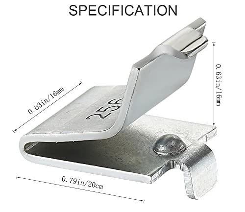 Hosrnovo Silver Adjustable Shelf Clips for 255 Standard Pilasters - Pack of 14