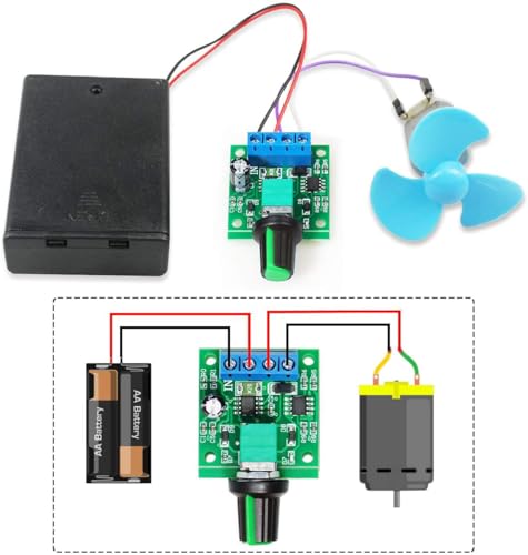 Gebildet 12V 5-Pin PWM Motor Speed Controller 2A Adjustable DC Driver with Knob
