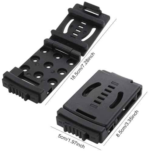 2 Pack Knife Belt Clip Sheath Lock Grip Clamp with Mount Screws Locking System Bracket Attachemnt Holder for Kydex Knives Sheaths Blades Holster Mag Pouches Tactical EDC Tool Camping