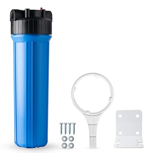 iSpring HB28B 20-Inch Whole House Water Filter Housing with Pressure Release, Universal 4.5" Diameter