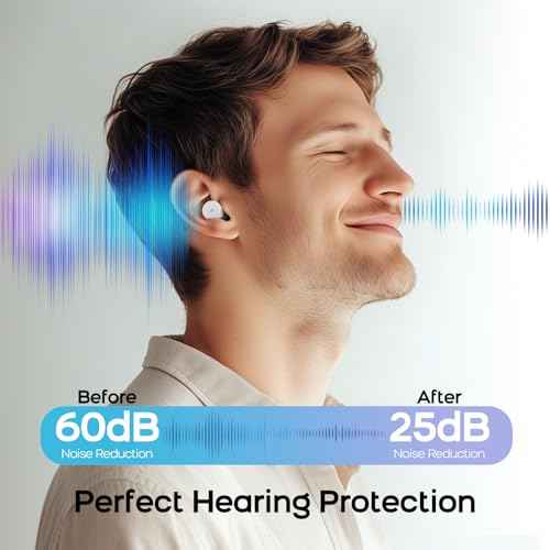 Noise Cancelling Earplugs for Sleeping: 2 Pairs of Soft Earplugs - Made of 35 Decibel Soundproof Silicone Comfortable Material Suitable for Office Learning and Travel