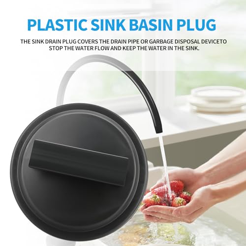 Black 3 Inch Garbage Disposal Splash Guard Cover for Sink - Dincerpen