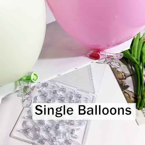 30Pack Balloon Arch Clips - Balloon Garland Clamps for Backdrop Flower Rings Stand Holders Accessories for Birthday, Baby Shower, Anniversaries, Wedding Party Decorations, 2.2inch
