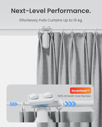 SwitchBot 2025 Automatic Curtain Opener for Double Side with Remote - WiFi & App Control, Hub Compatible, Upgraded Version
