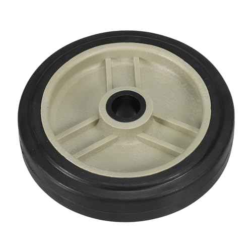 PATIKIL 4" Air Compressor Wheels, 2 Pcs Universal Air Compressor Wheel Replacement Parts with 0.5" Dia. Hole for Easy Mobility, Beige