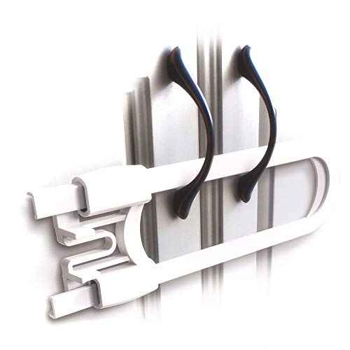 Sliding Cabinet Locks (4-Pack) 8 inch, Multi-Purpose Child Safety Lock by Skyla Homes - No Tools or Drilling Required, Best for Baby Proofing, Strong ABS Free Plastic Knob Cover