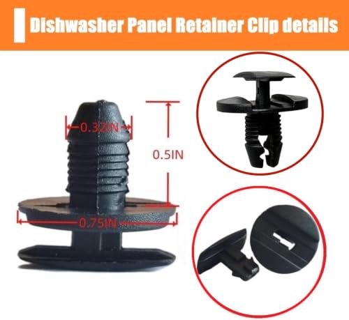 (10 Pack) Dishwasher Kick Plate Retainer Clips for Whirlpool KitchenAid Kenmore - W10503548 WPW10503548