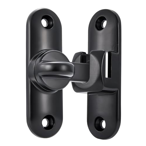 INIRET Black Barn Door Lock 90/180 Degree Flip Gate Latch - Variation 1