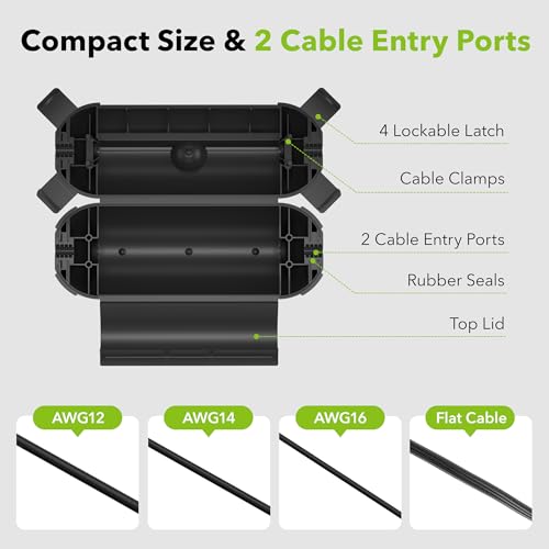 BN-LINK Outdoor Extension Cord Safety Cover - Black, 1 Pack