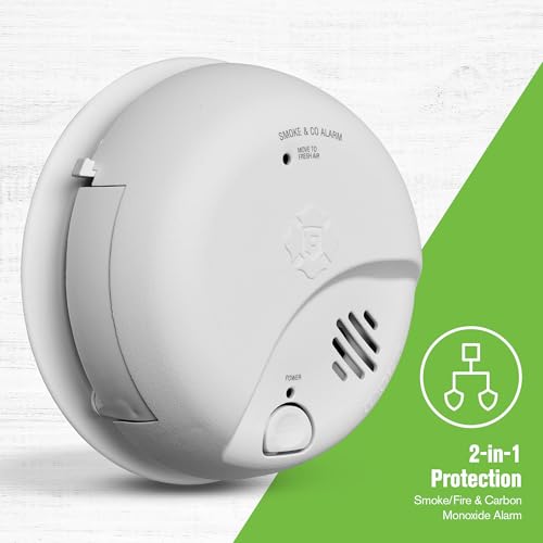 First Alert SMICO100 Battery-Operated Combination Smoke & CO Alarm with Precision Detection - 1 Pack